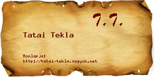 Tatai Tekla névjegykártya